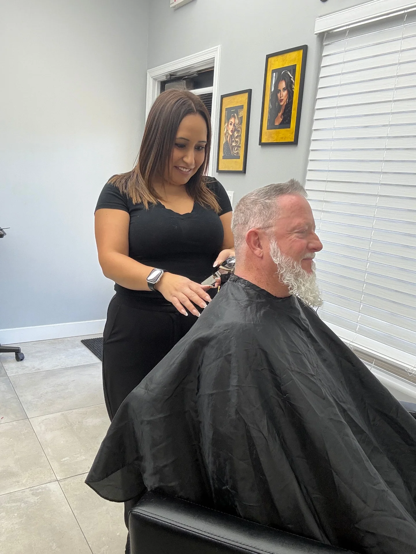 Clipper taper and neckline cleanup at Hair Ambition mobile barber in Goodyear, AZ